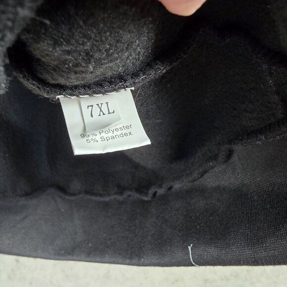 Black Mens 7XL Pullover Half-Zip Sweatshirt Polyester Blend Relaxed Fit - Picture 4 of 7